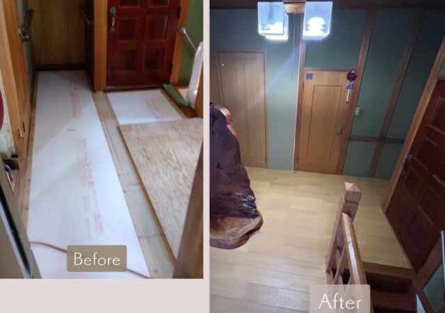 N様　床張替リフォーム　【岡山リフォーム外構】